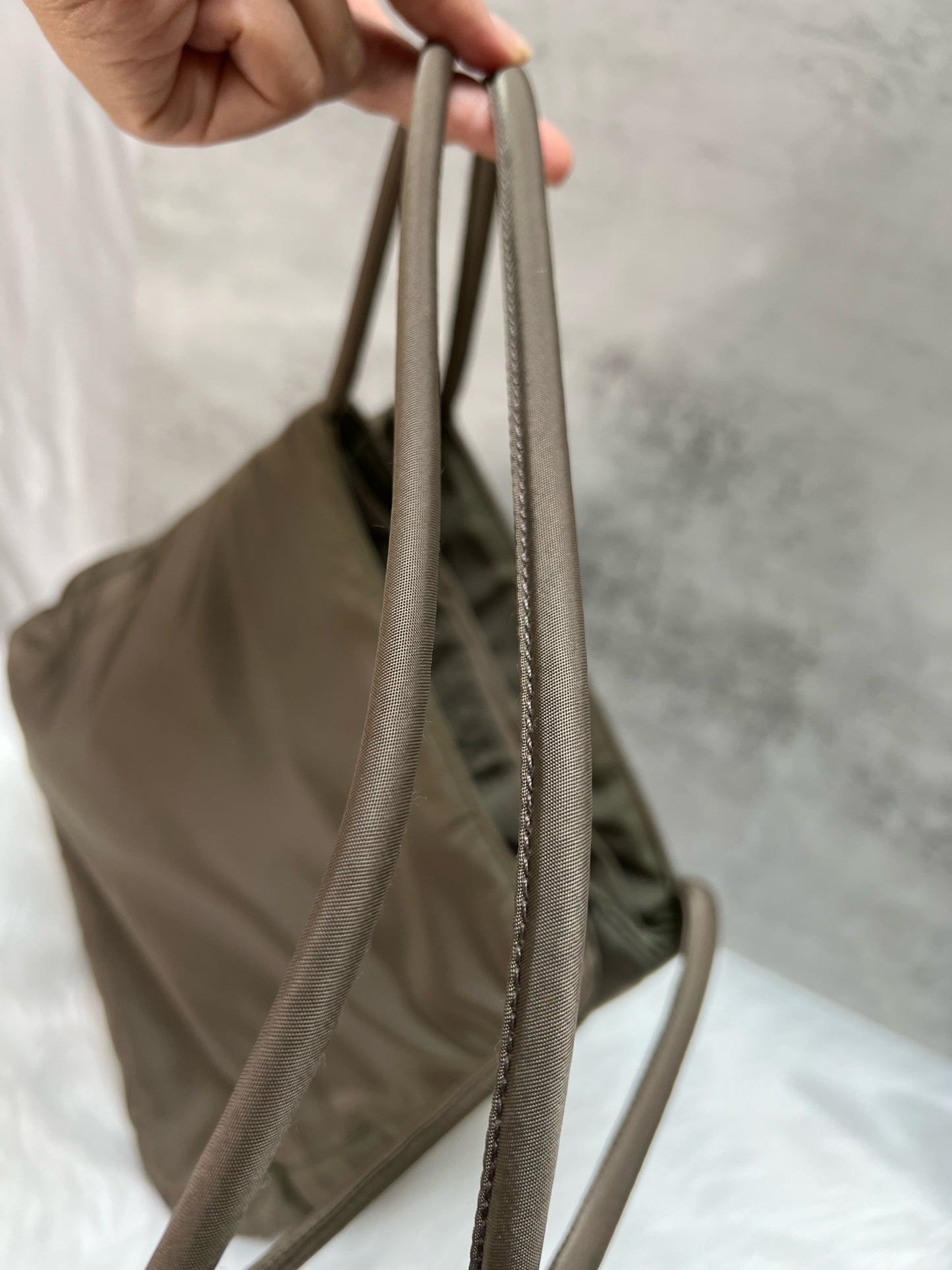 Prada Tessuto Nylon Tote Bag (Olive Green)