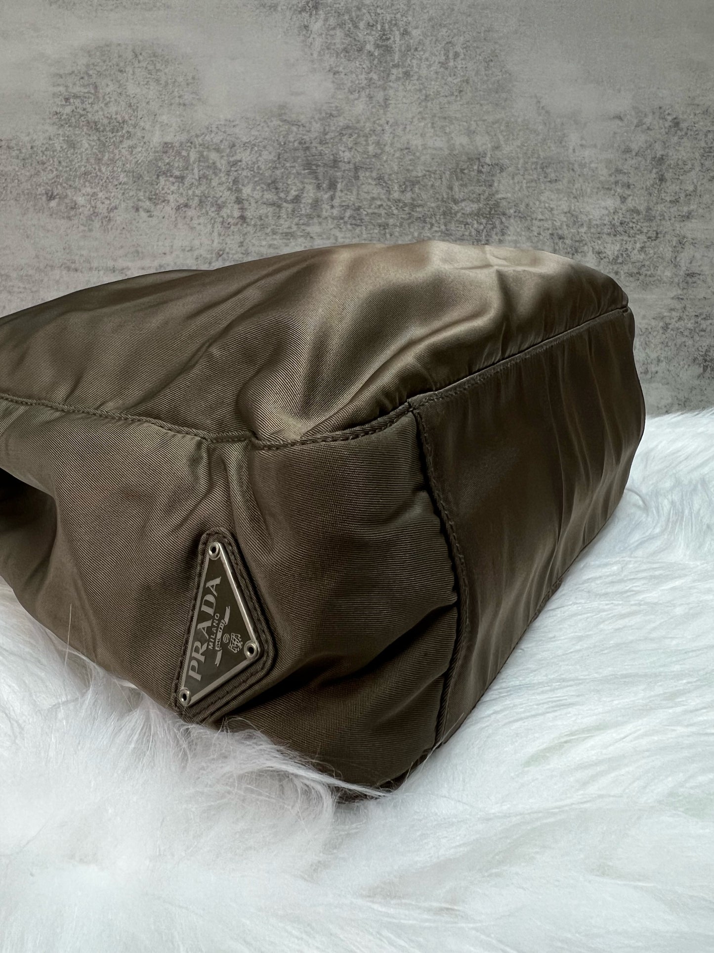 Prada Tessuto Nylon Tote Bag (Olive Green)