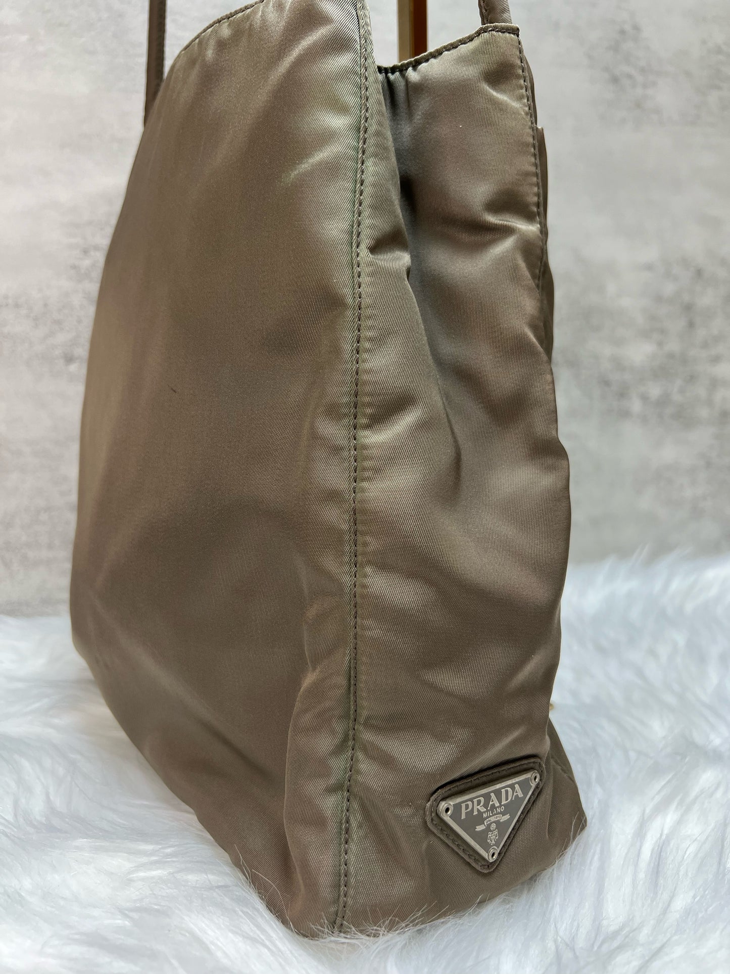 Prada Tessuto Nylon Tote Bag (Olive Green)