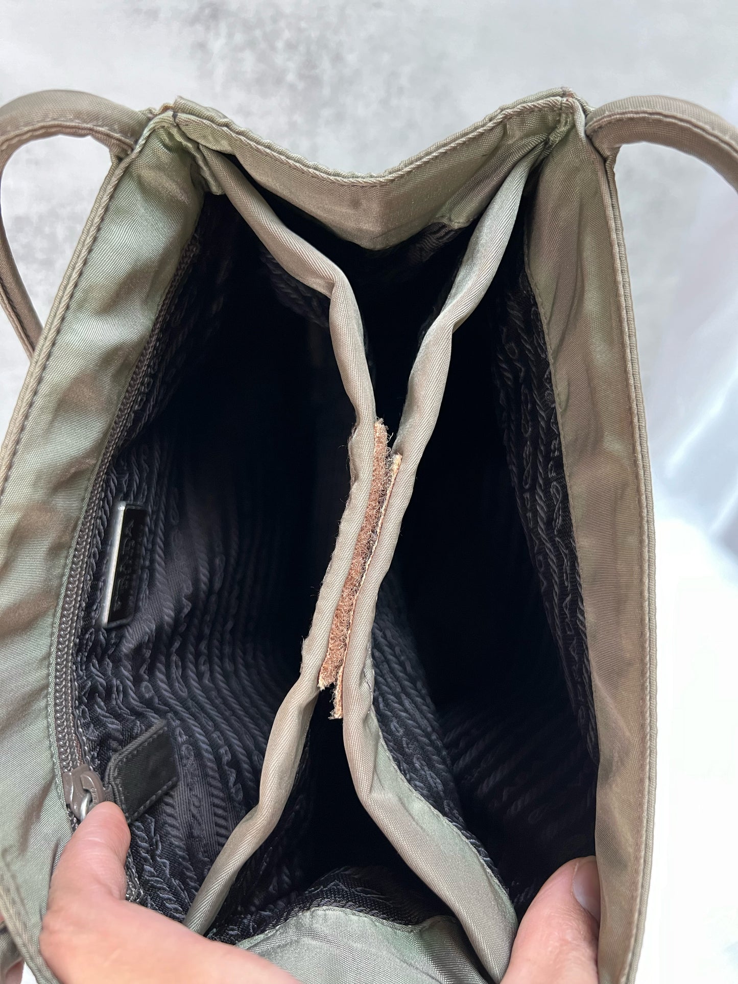 Prada Tessuto Nylon Tote Bag (Olive Green)