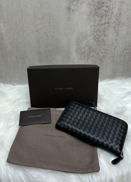 Bottega Veneta Nappa Intrecciato Zip Around Wallet