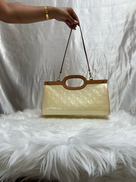 Louis Vuitton Vernis Yellow Roxbury 2-way bag
