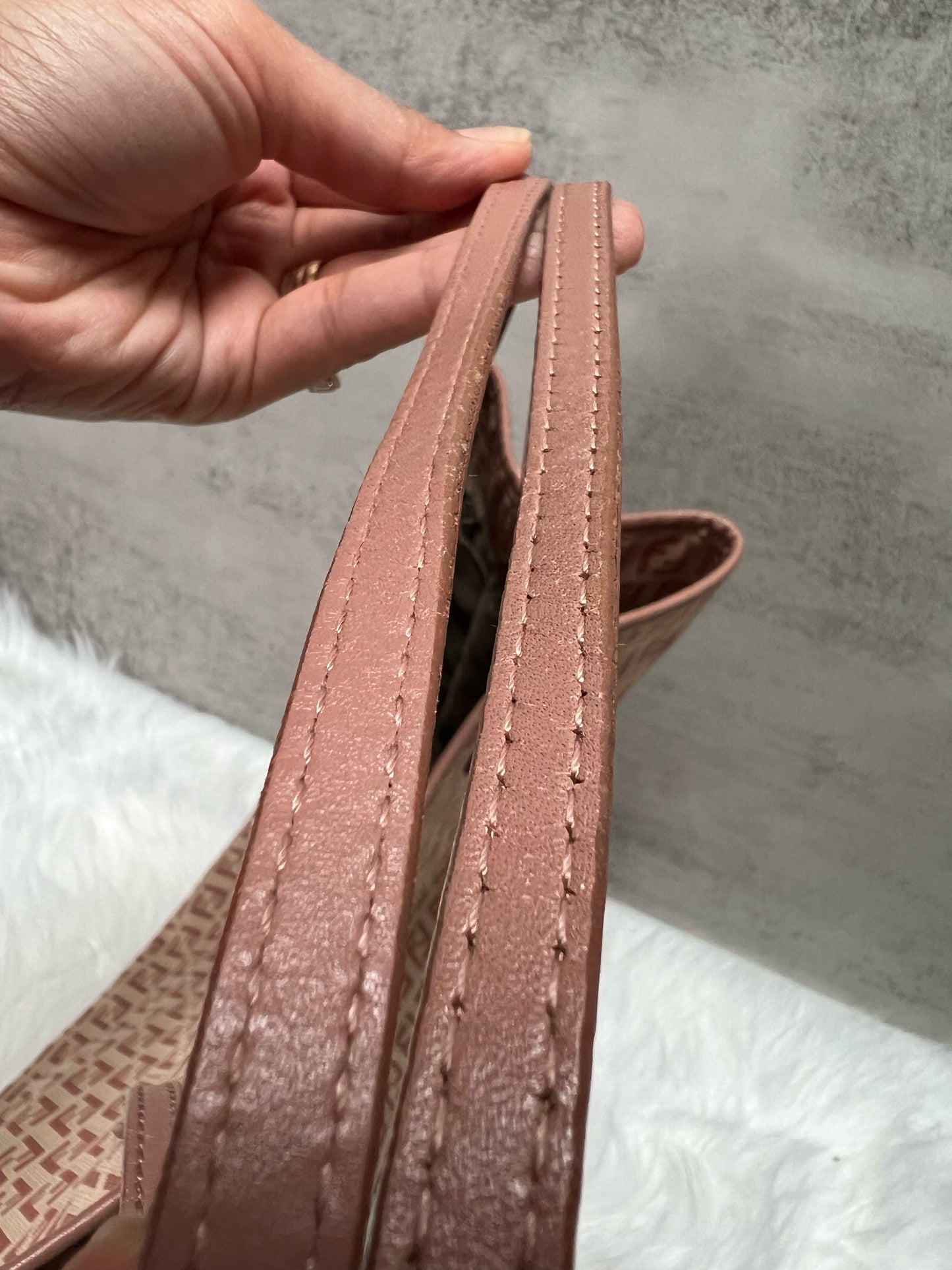 Fendi Pink Zucchino Canvas Tote